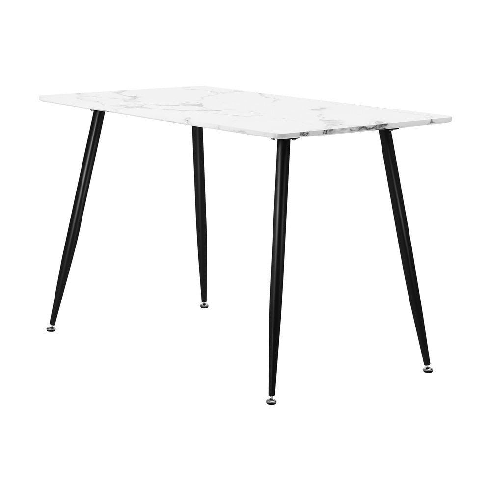 Blake Faux Marble Dining Table White