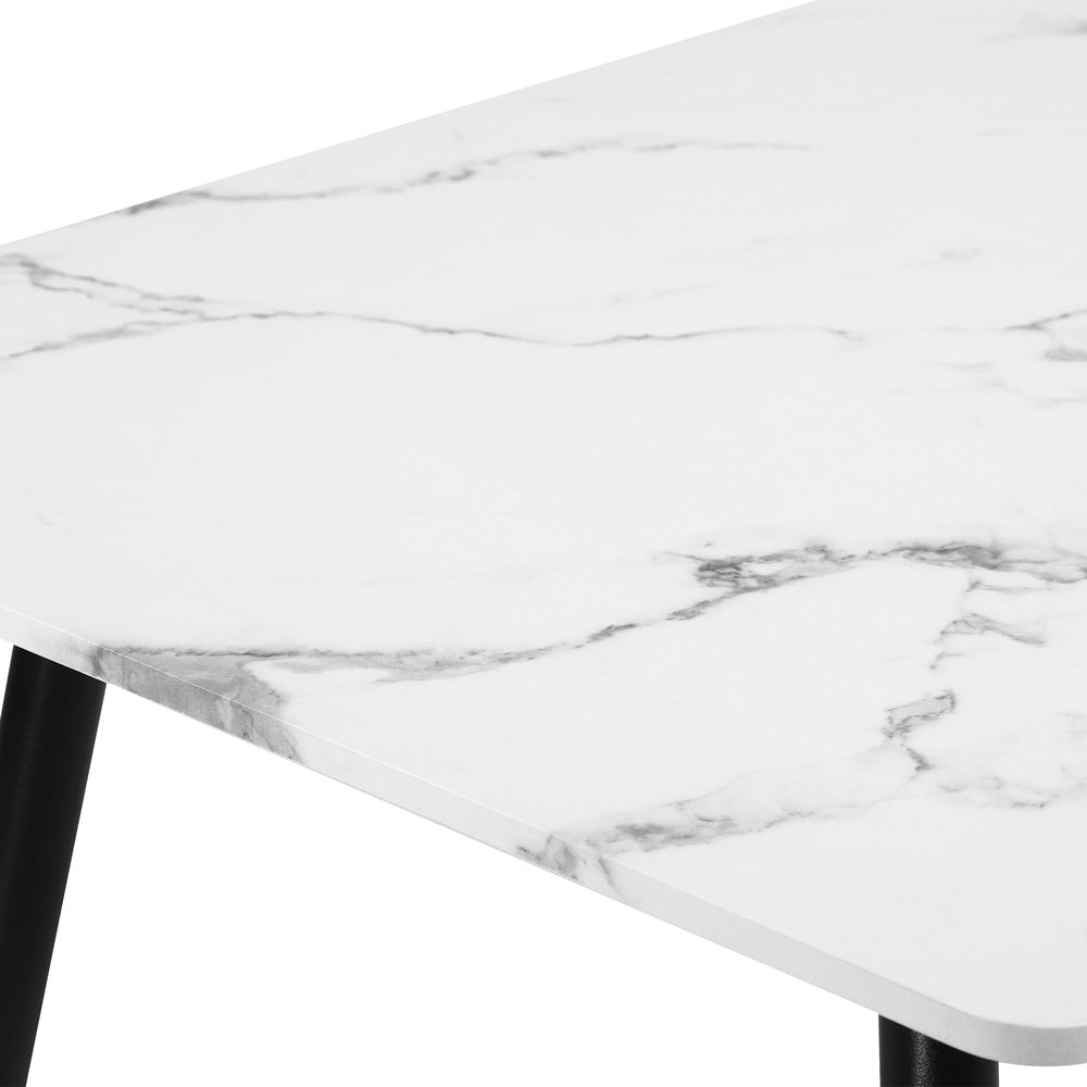 Blake Faux Marble Dining Table White