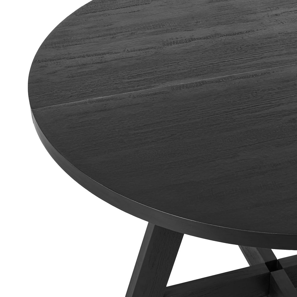 Kahie 4 Seater Round Table - Black