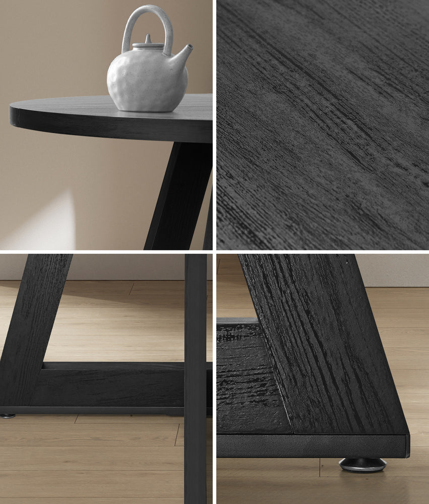 Kahie 4 Seater Round Table - Black