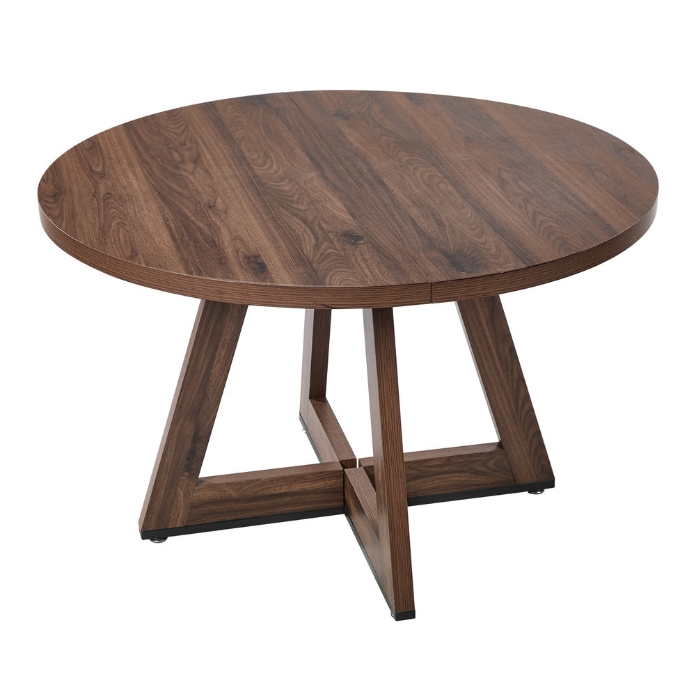 Kahie 4 Seater Round Table - Walnut
