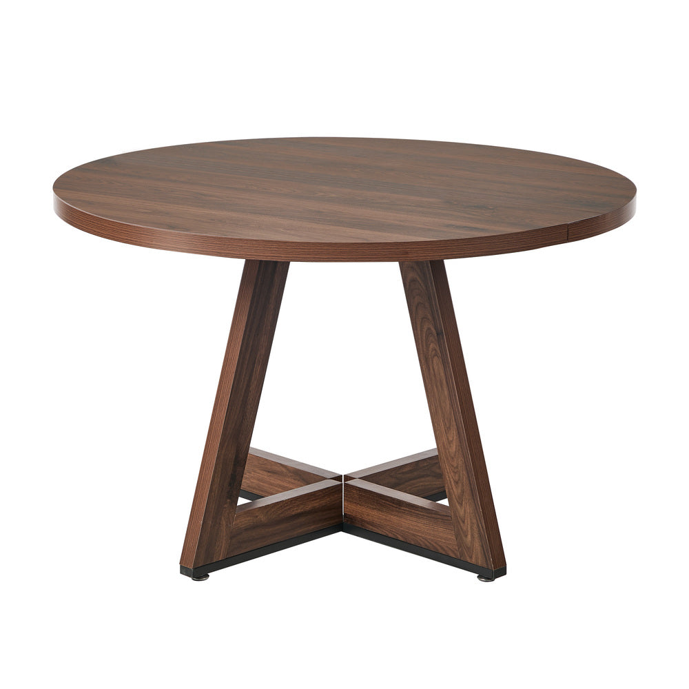 Kahie 4 Seater Round Table - Walnut