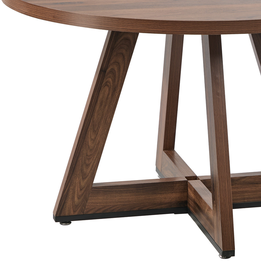 Kahie 4 Seater Round Table - Walnut