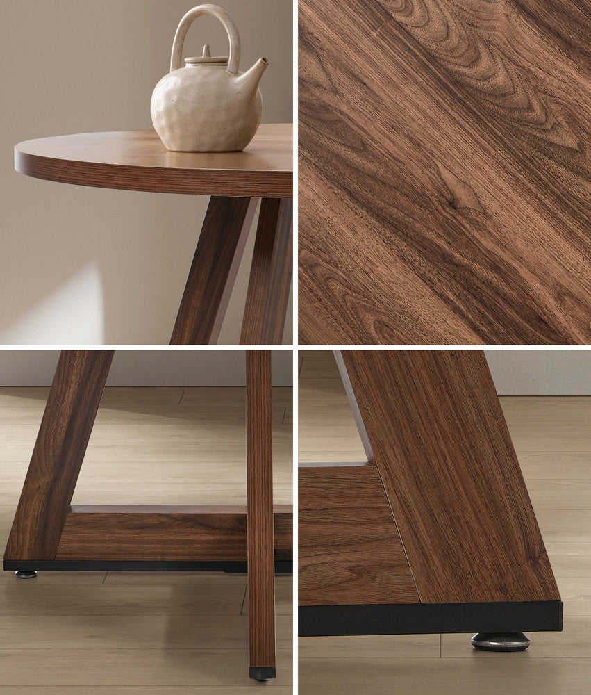 Kahie 4 Seater Round Table - Walnut