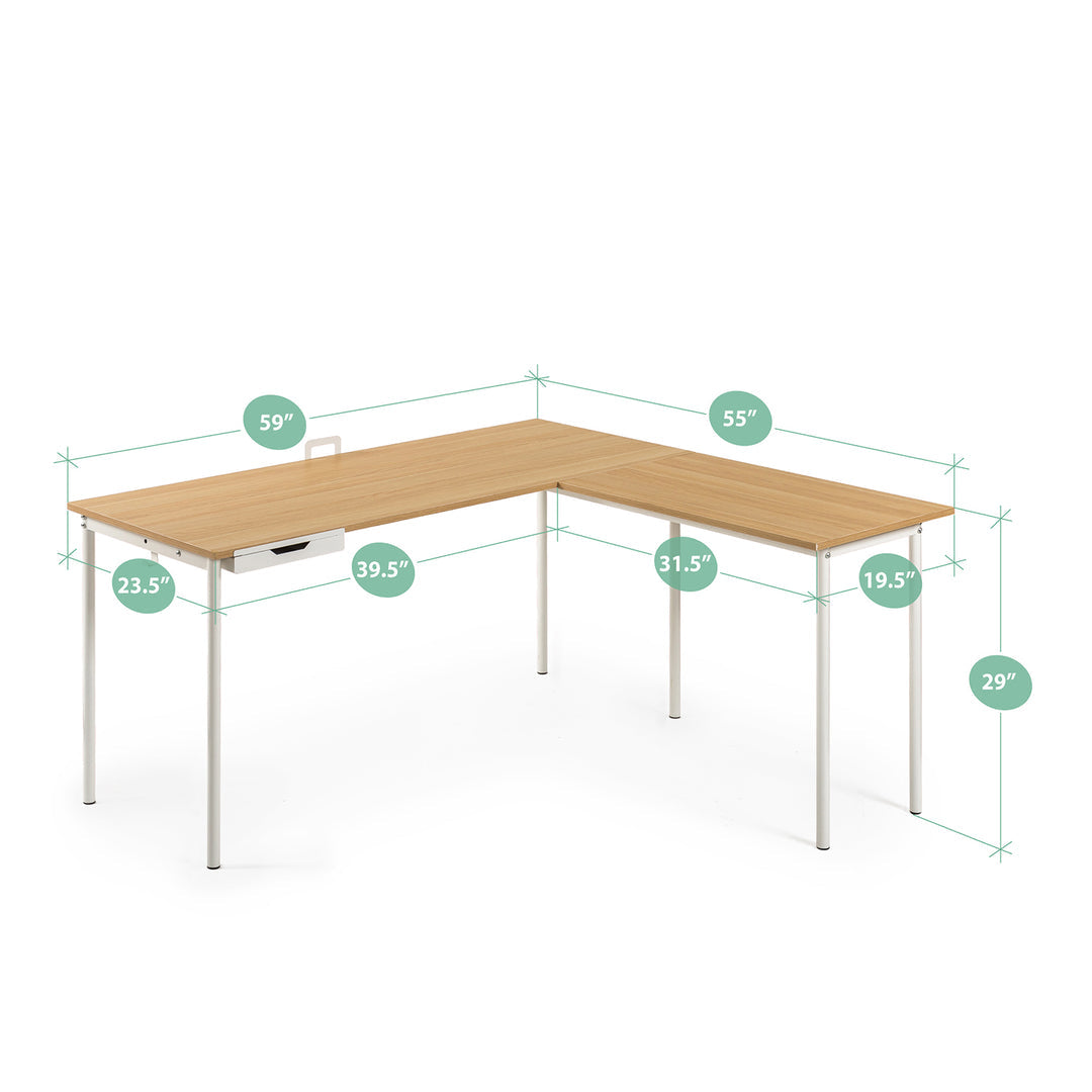 Dominic L-Shaped Corner Office Desk
