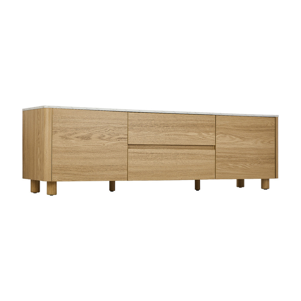 Coney Faux Marble Entertainment Unit