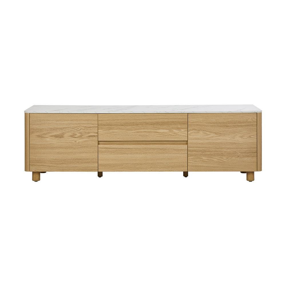 Coney Faux Marble Entertainment Unit
