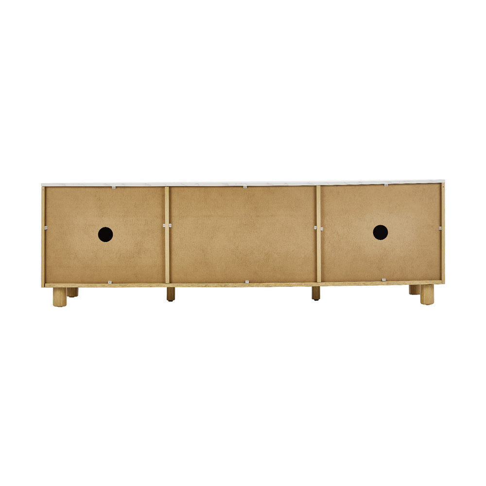 Coney Faux Marble Entertainment Unit