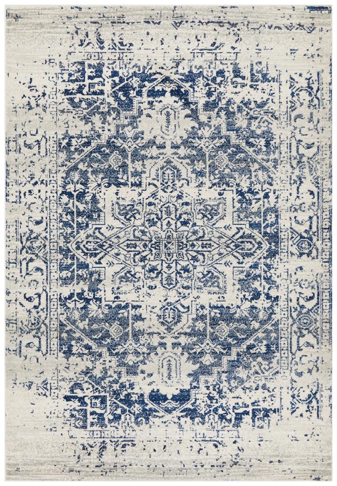 Evoke Dream White Navy Rug 330 x 240 CM