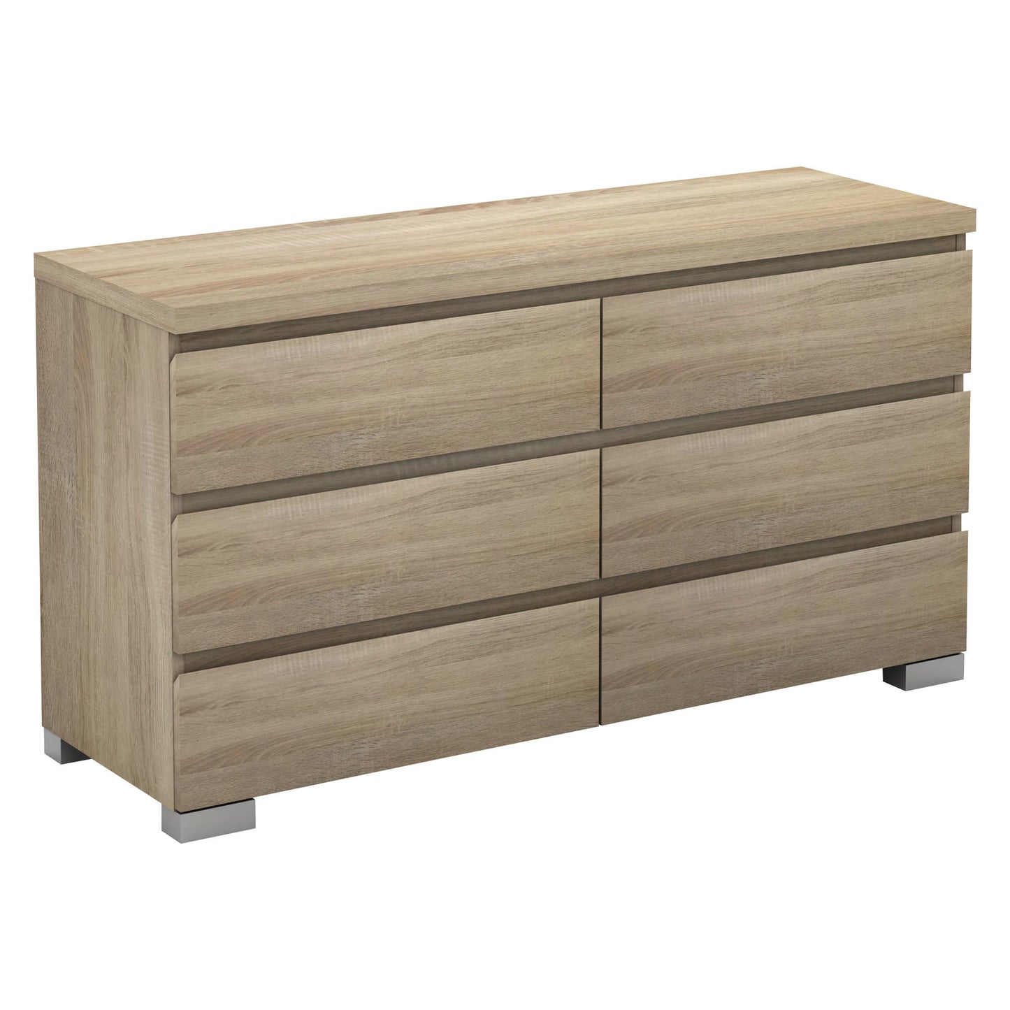 Elara 6 Drawer Chest - Light Sonoma Oak