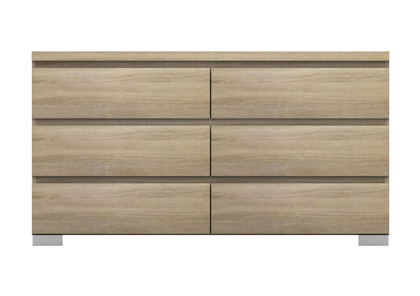 Elara 6 Drawer Chest - Light Sonoma Oak