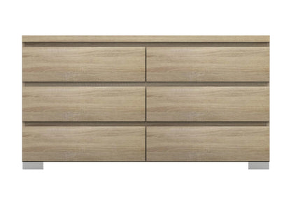 Elara 6 Drawer Chest - Light Sonoma Oak