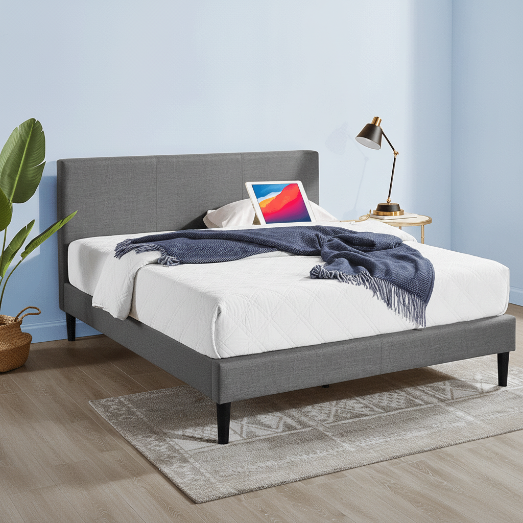 Essentials BiB Double Bed Frame with USB