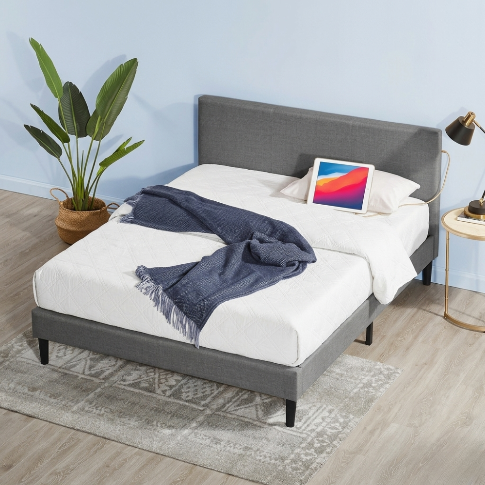 Essentials BiB Double Bed Frame with USB