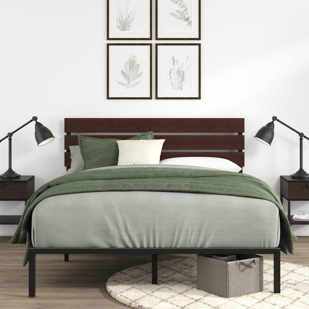 Figari Metal Bed Frame Brown