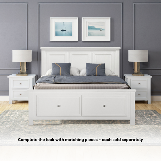 Hamptons 2 Draw Bed Frame King