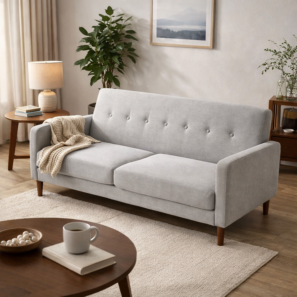 Lisa 3 Seat Sofa - Light Grey