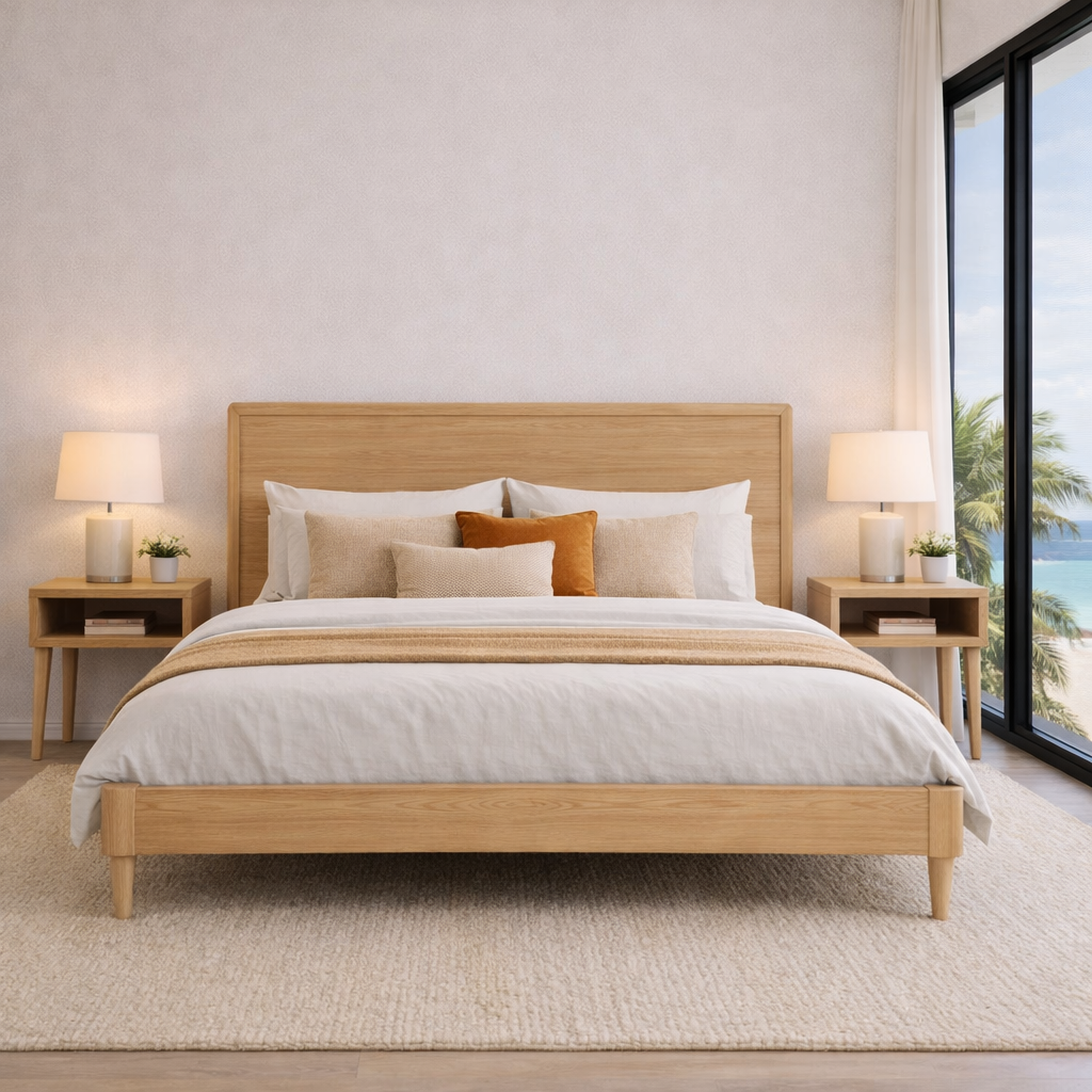 Loft Bed Frame Oak Queen