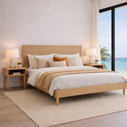 Loft Bed Frame Oak Queen