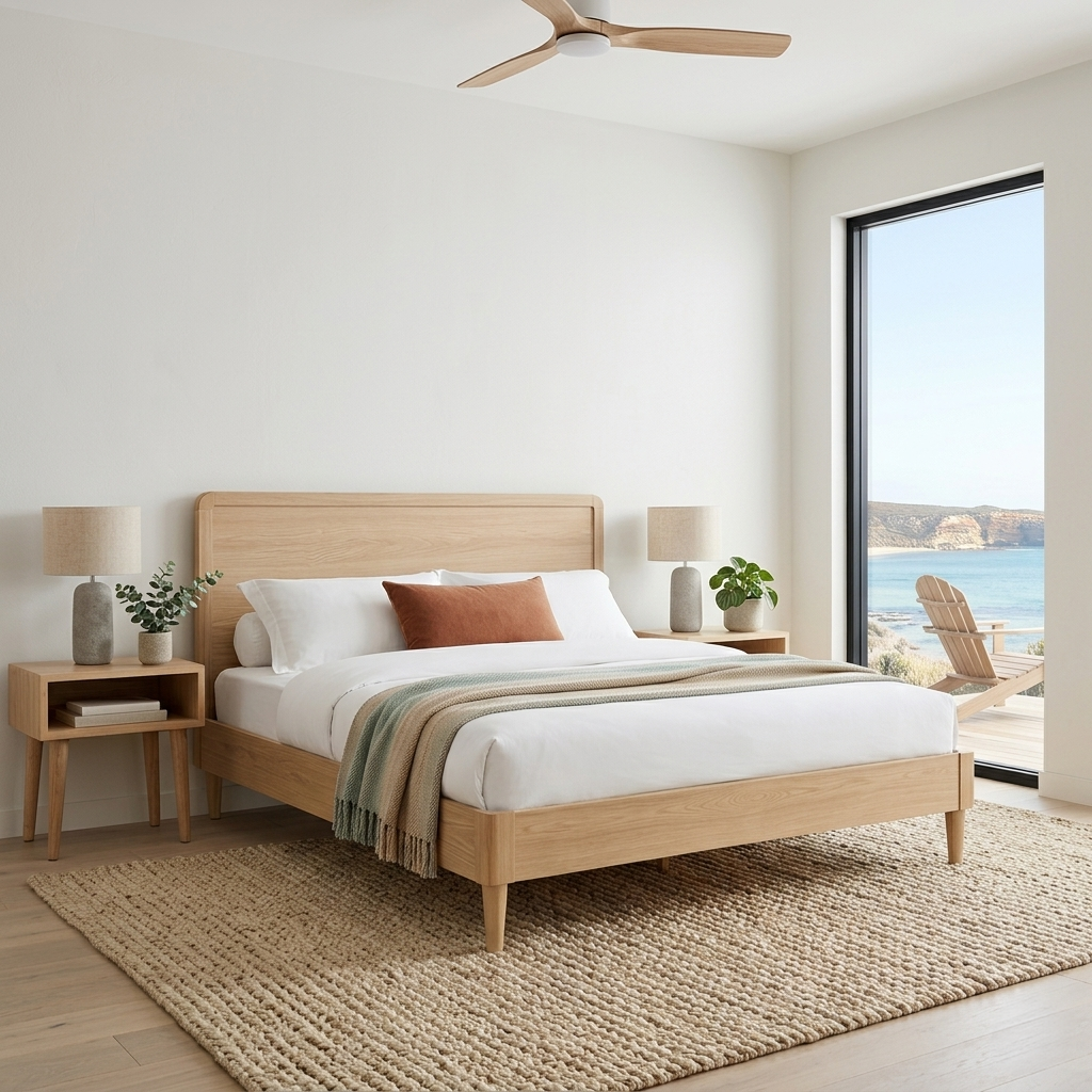 Loft Bed Frame Oak Double