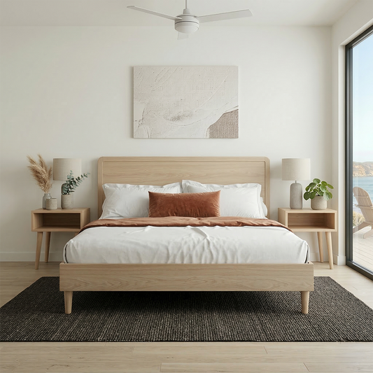 Loft Bed Frame Oak Queen