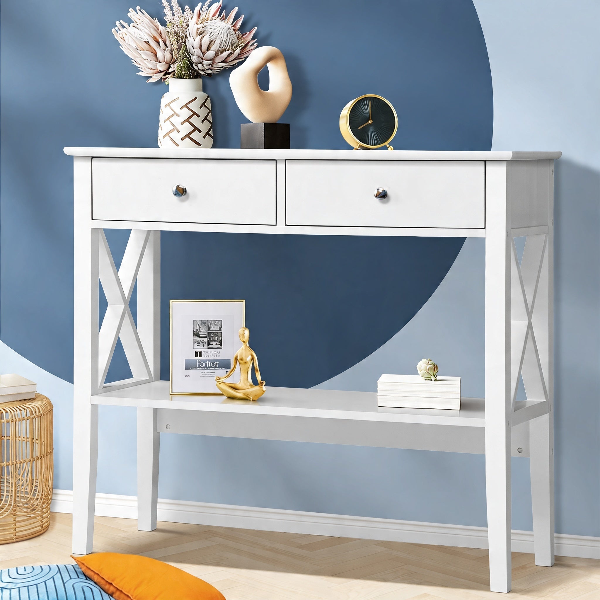 Long Island Console Table White