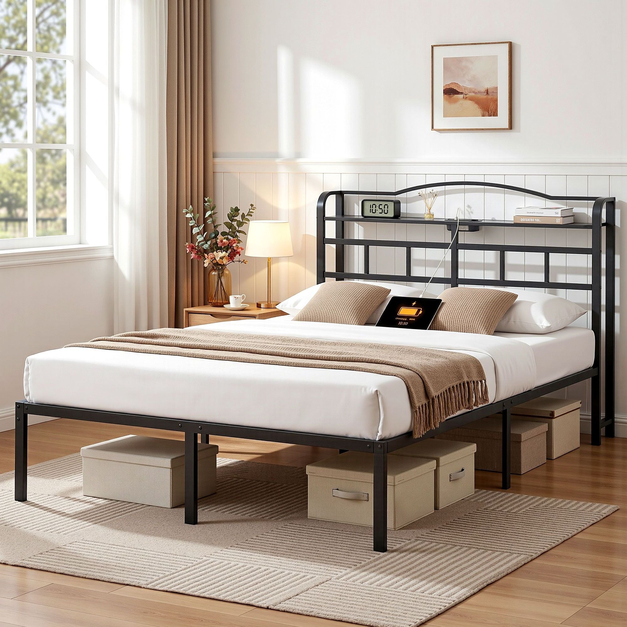 Caleb Metal Bed Frame Double