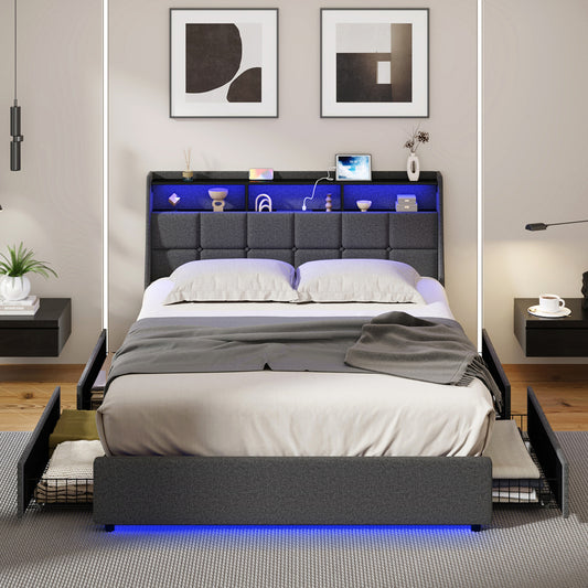 Lennox LED Storage Bed