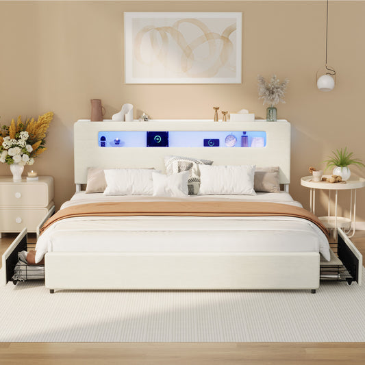 Mona LED Storage Bed