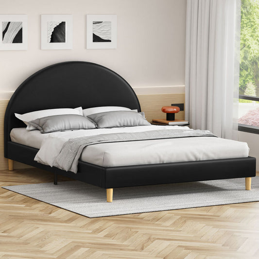 Kenyatta Faux Leather Bed Frame Black