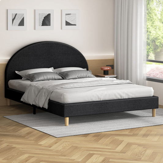 Kenyatta Upholstered Bed Frame Charcoal