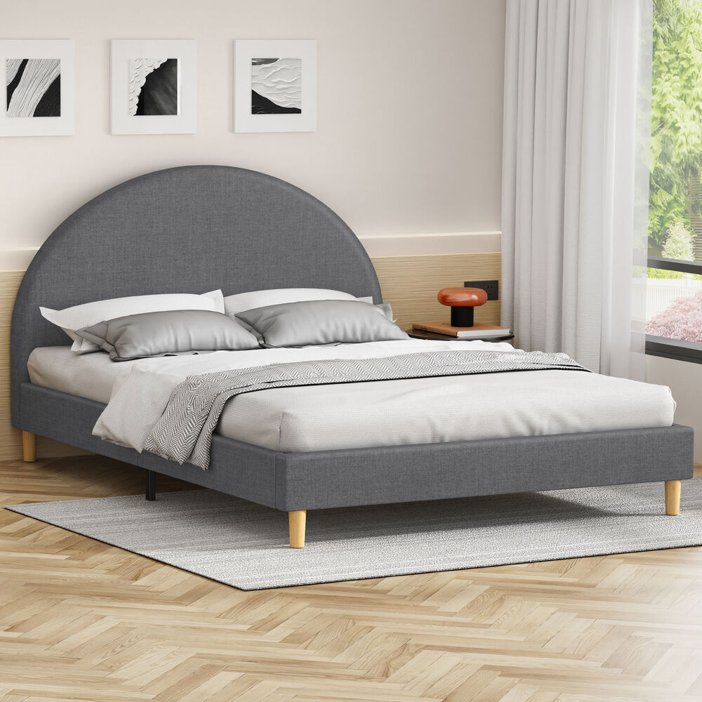 Kenyatta Upholstered Bed Frame Grey