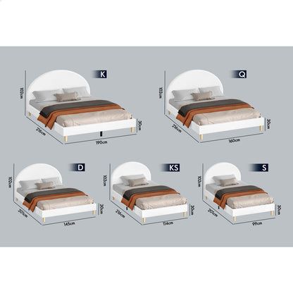 Kenyatta Faux Leather Bed Frame White