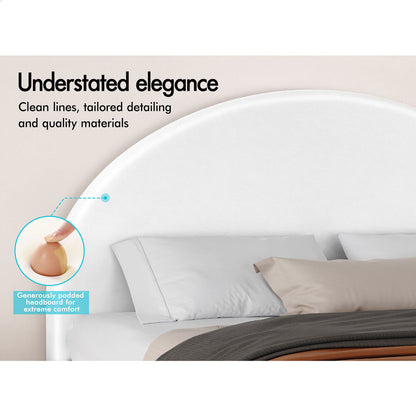 Kenyatta Faux Leather Bed Frame White