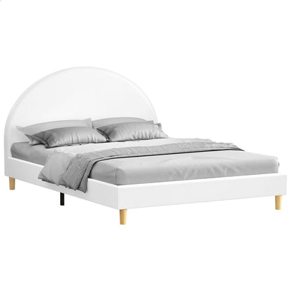 Kenyatta Faux Leather Bed Frame White