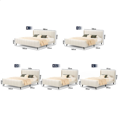 Valencia Upholstered Bed Frame Beige