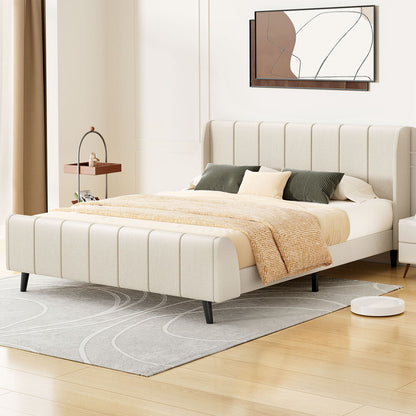 Valencia Upholstered Bed Frame Beige