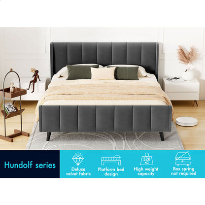 Valencia Upholstered Bed Frame Grey