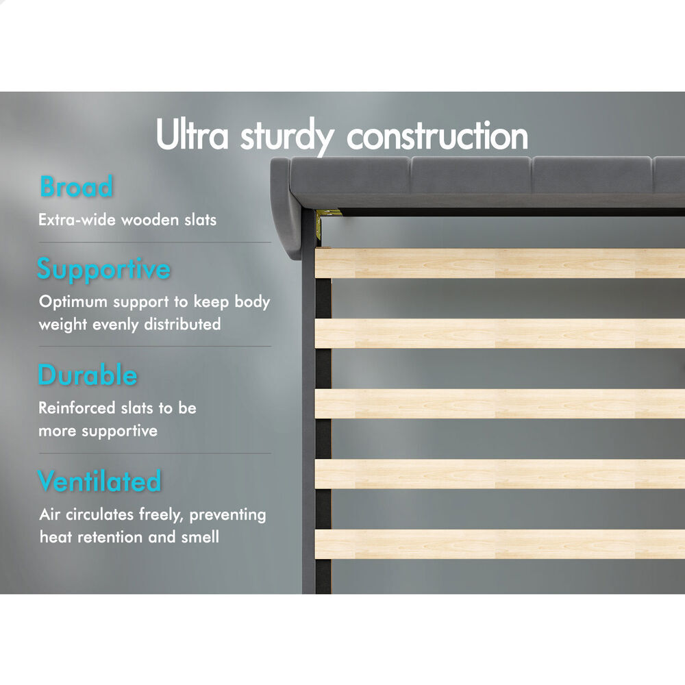 Valencia Upholstered Bed Frame Grey