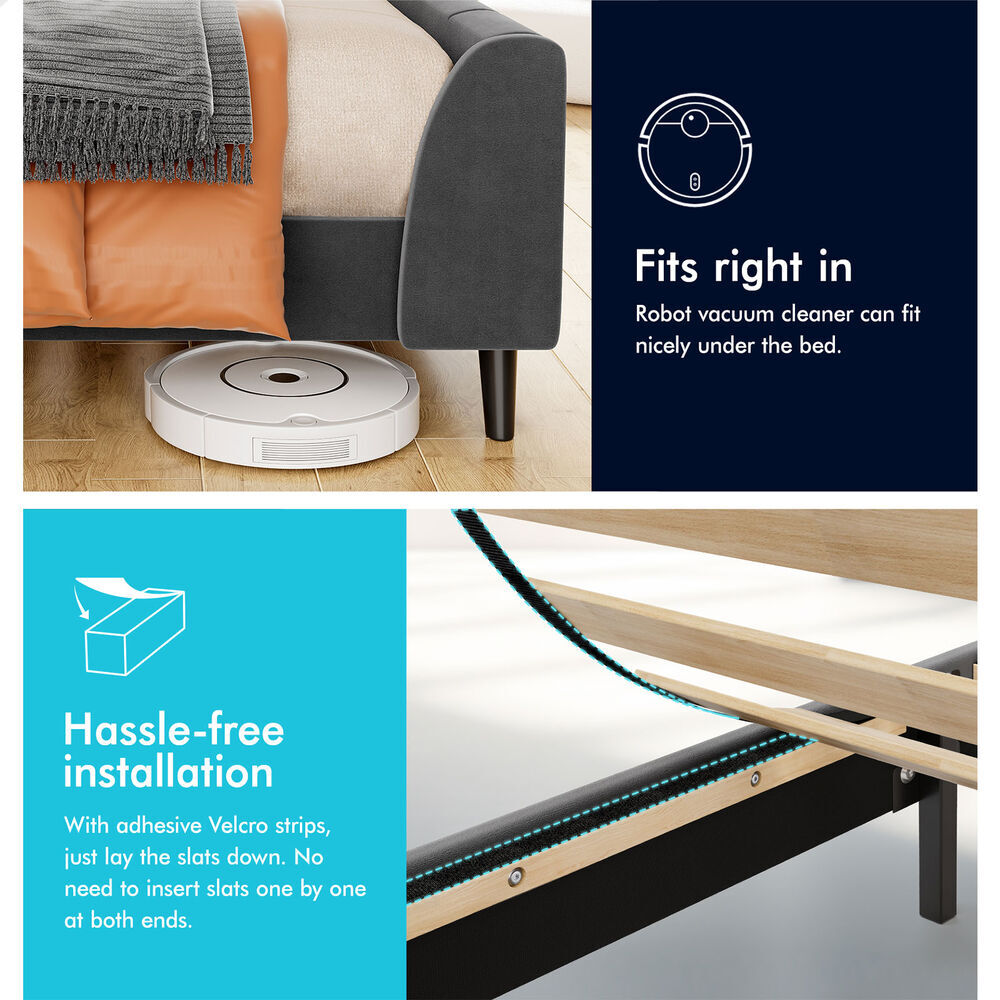 Valencia Upholstered Bed Frame Grey