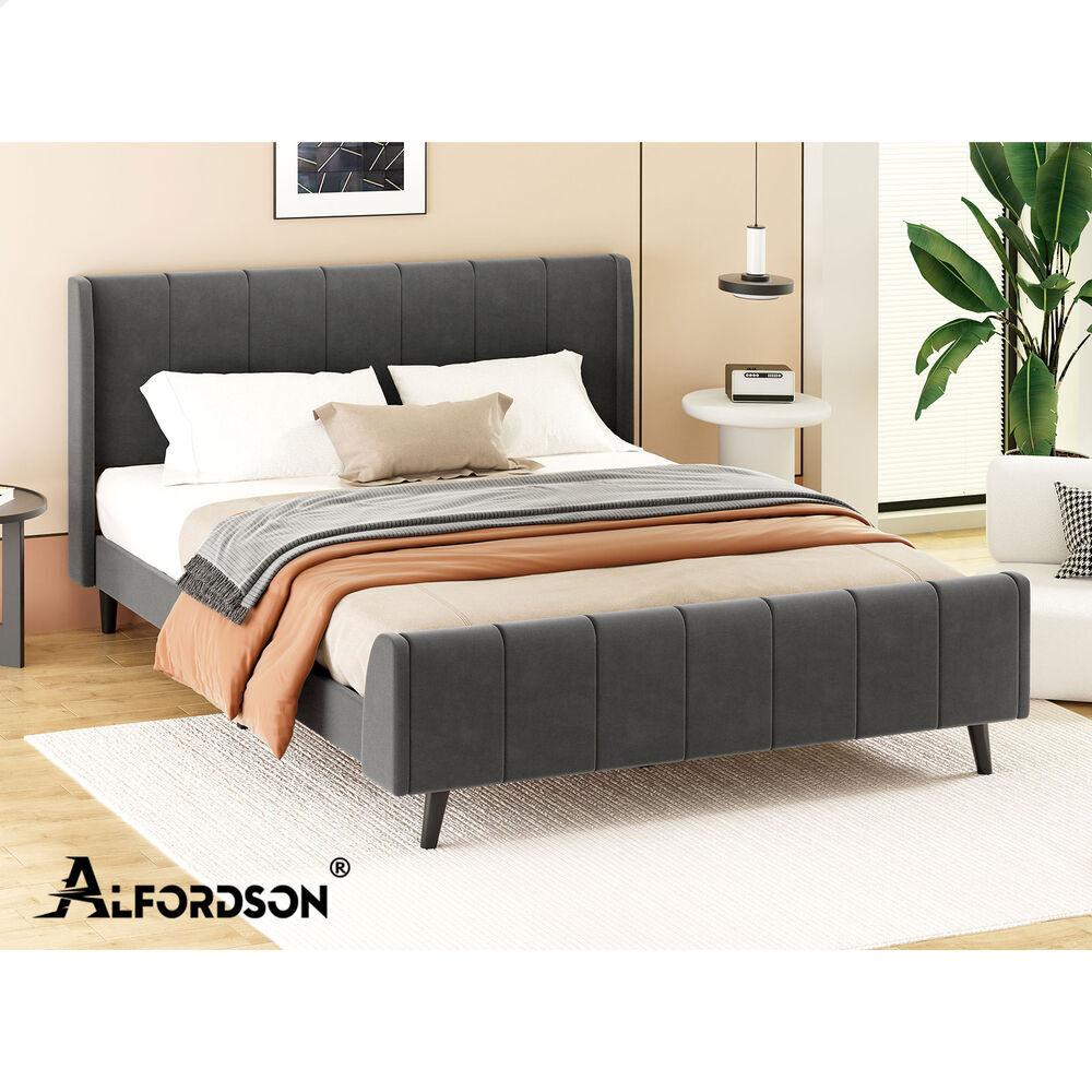 Valencia Upholstered Bed Frame Grey
