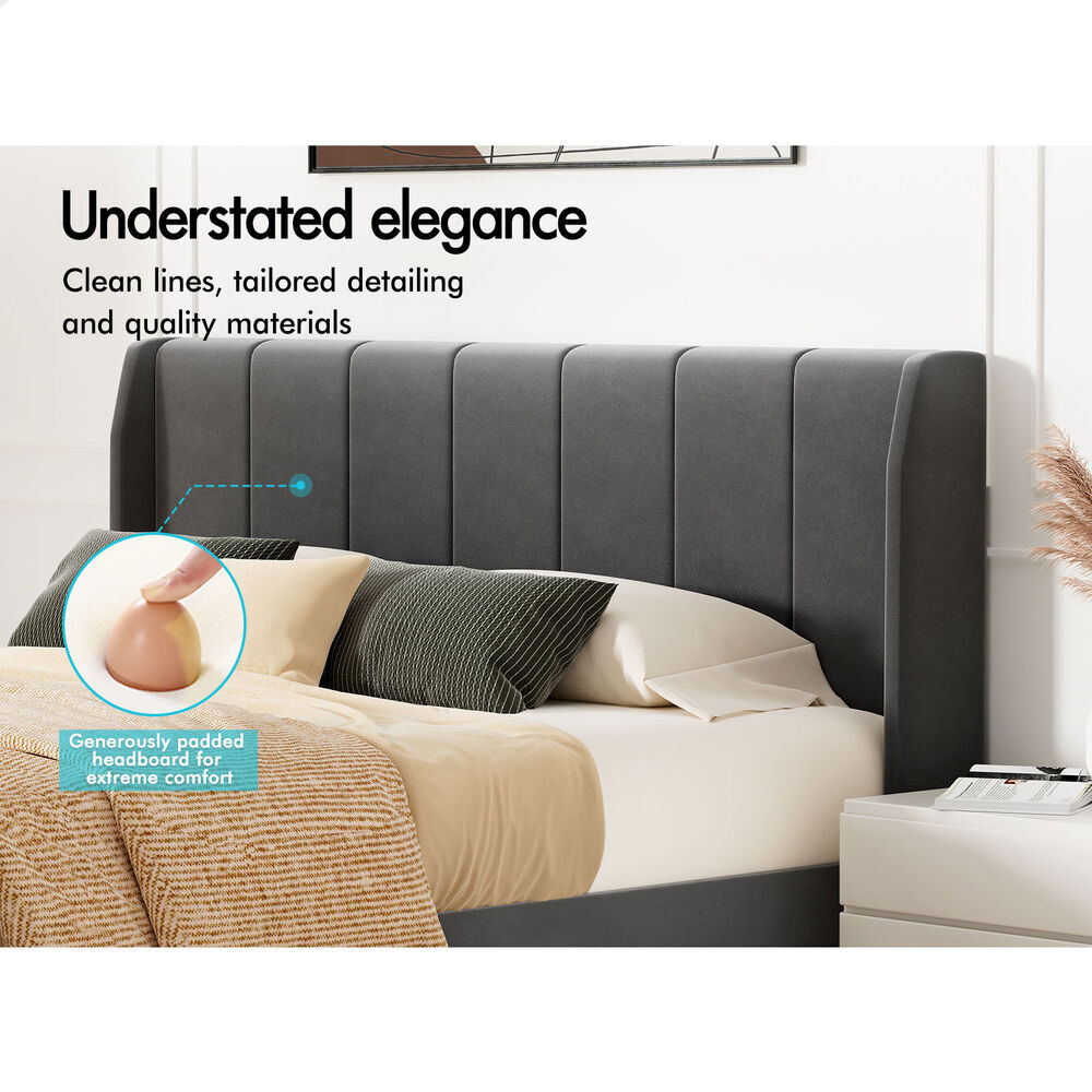 Valencia Upholstered Bed Frame Grey