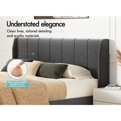 Valencia Upholstered Bed Frame Grey