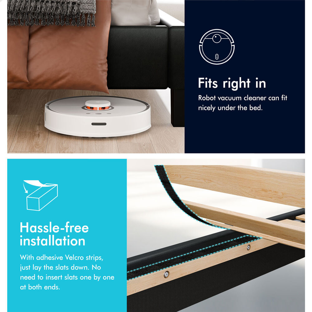 Preston Faux Leather Bed Frame Black