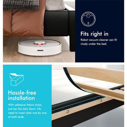 Preston Faux Leather Bed Frame Black