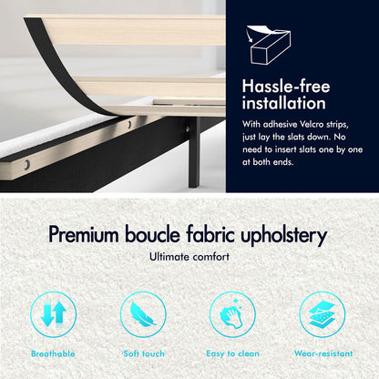 Preston Boucle Bed Frame