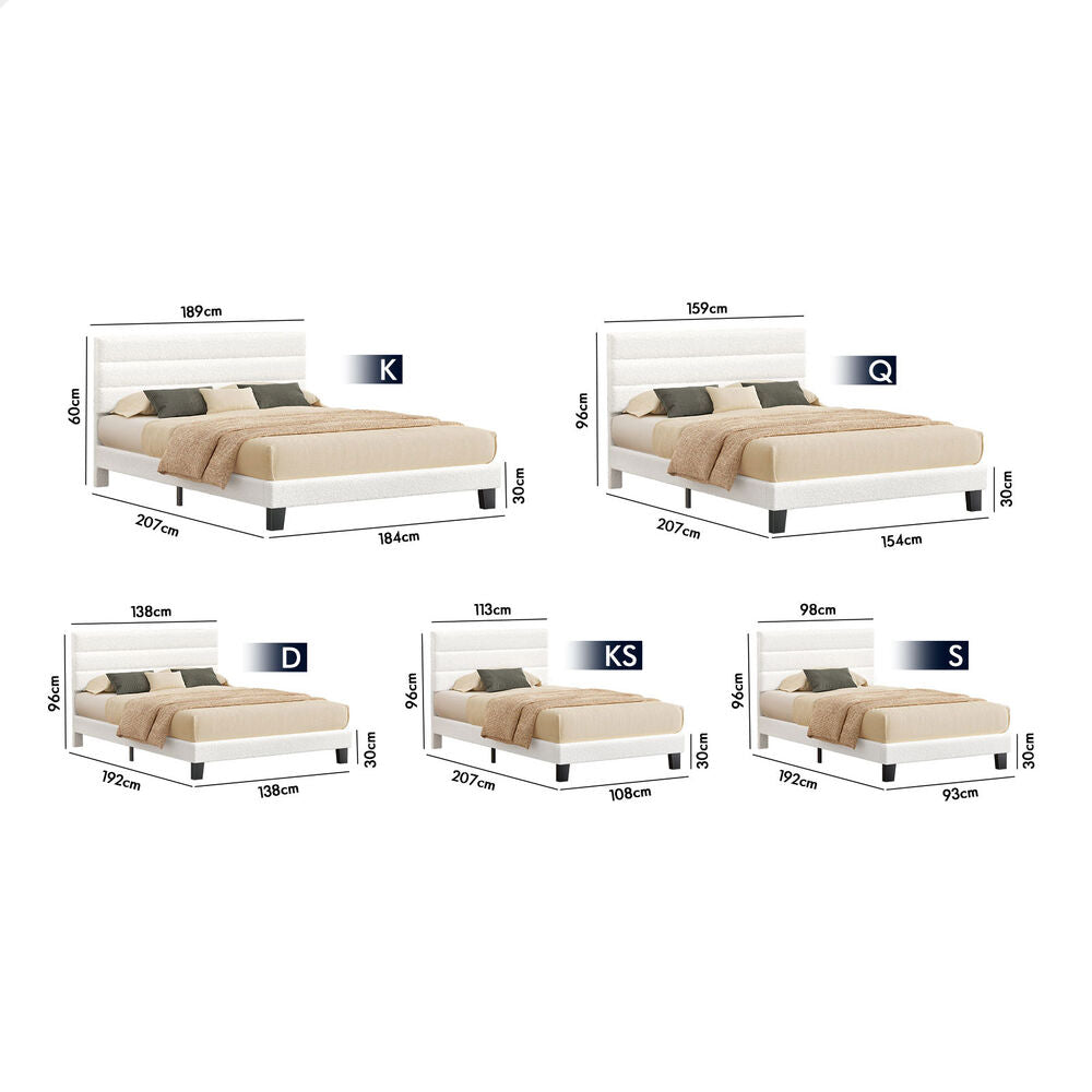 Preston Boucle Bed Frame