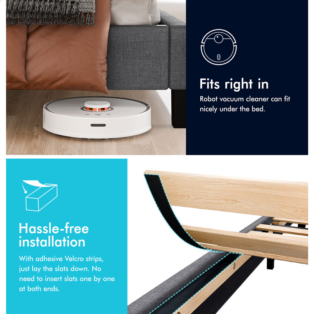 Preston Upholstered Bed Frame Grey