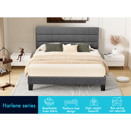 Preston Upholstered Bed Frame Grey