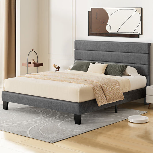 Preston Upholstered Bed Frame Grey